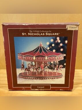 St. Nicholas Square Cream and Black Music Box Base